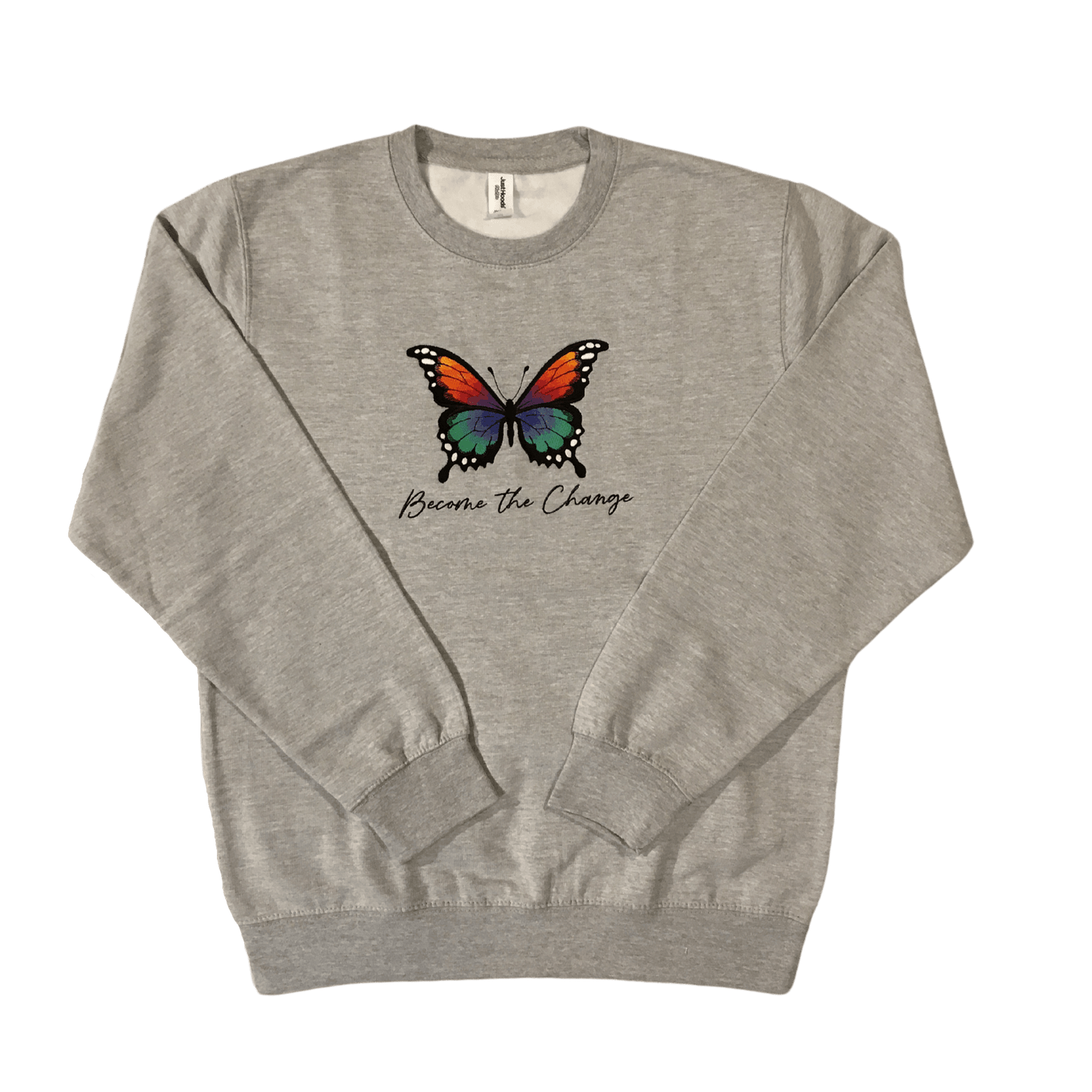 women become the change grey sweatshirt front ful