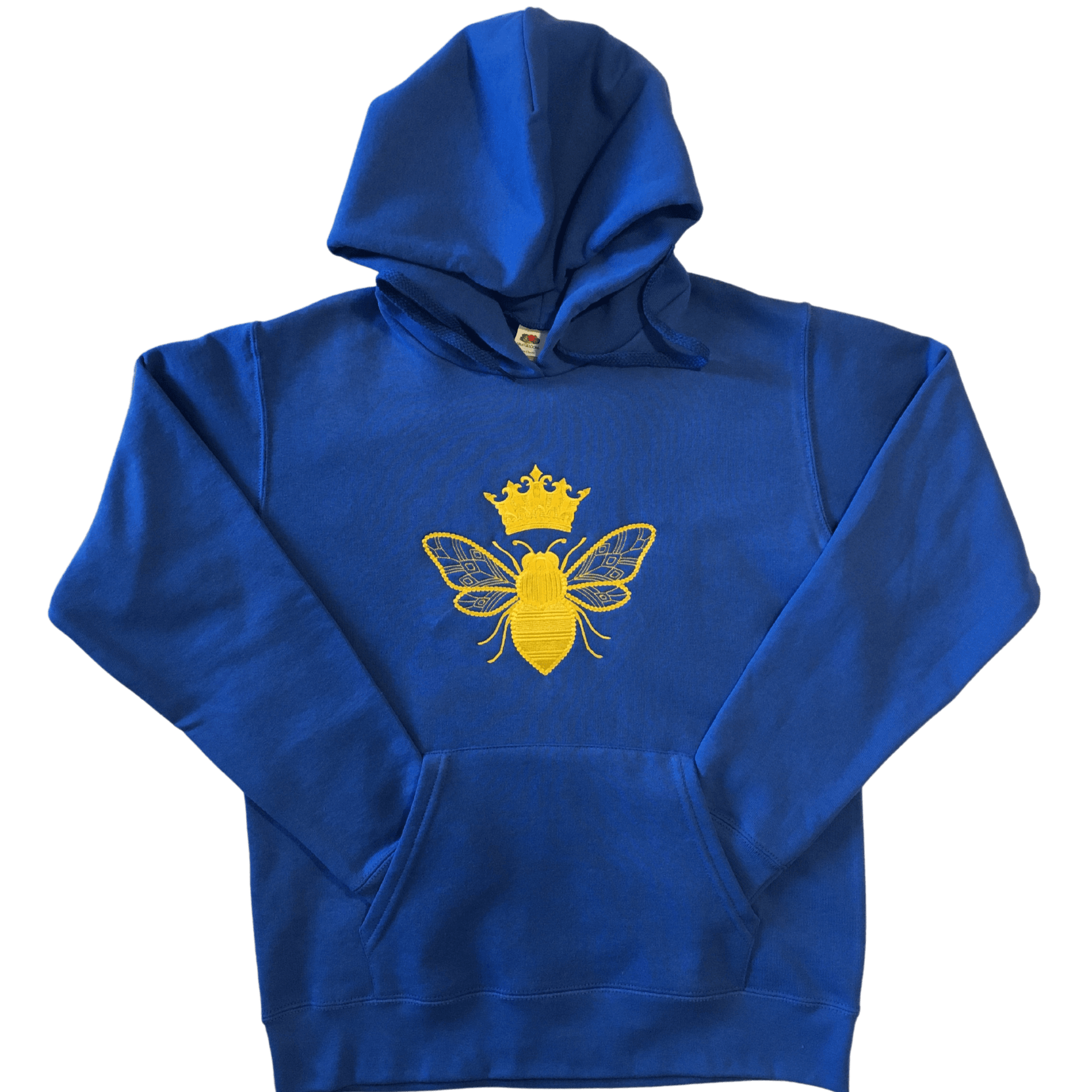 women elegant crowned queen been royal blue hoodie front ful