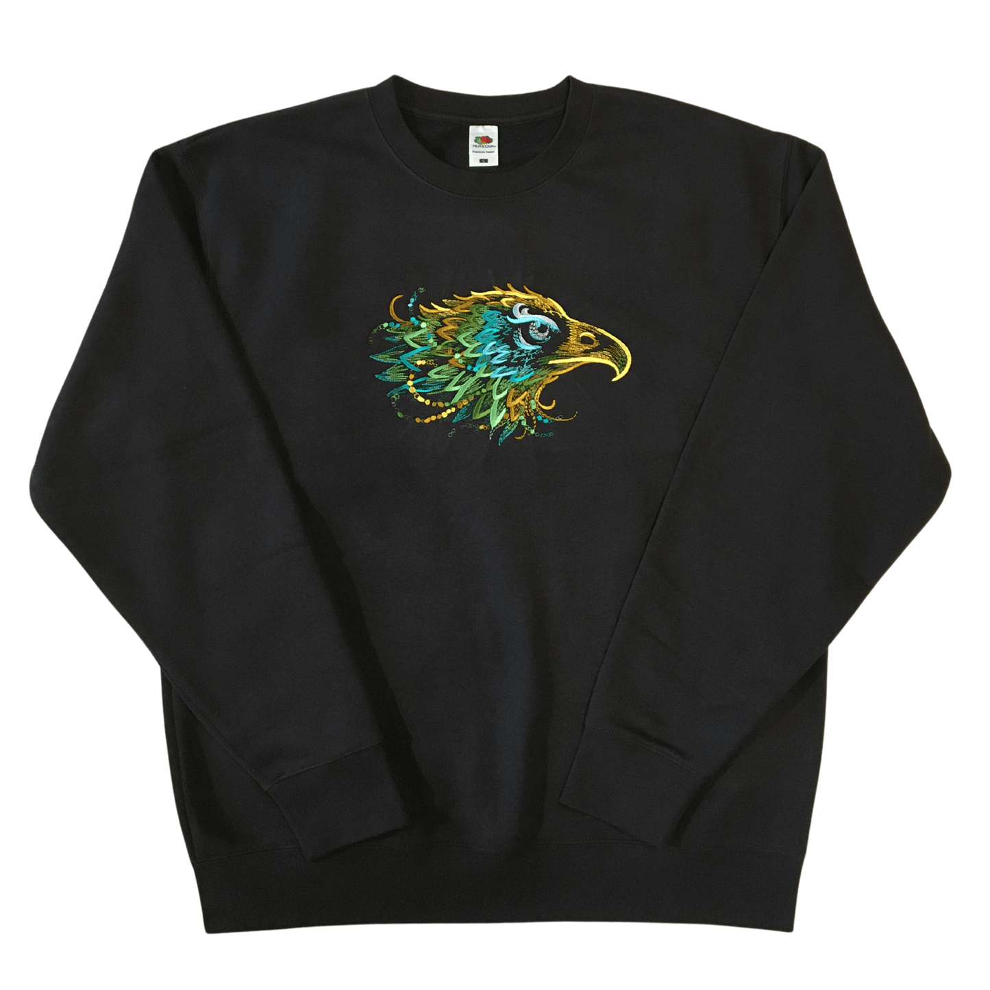 men fierce eagle black sweatshirt front ful