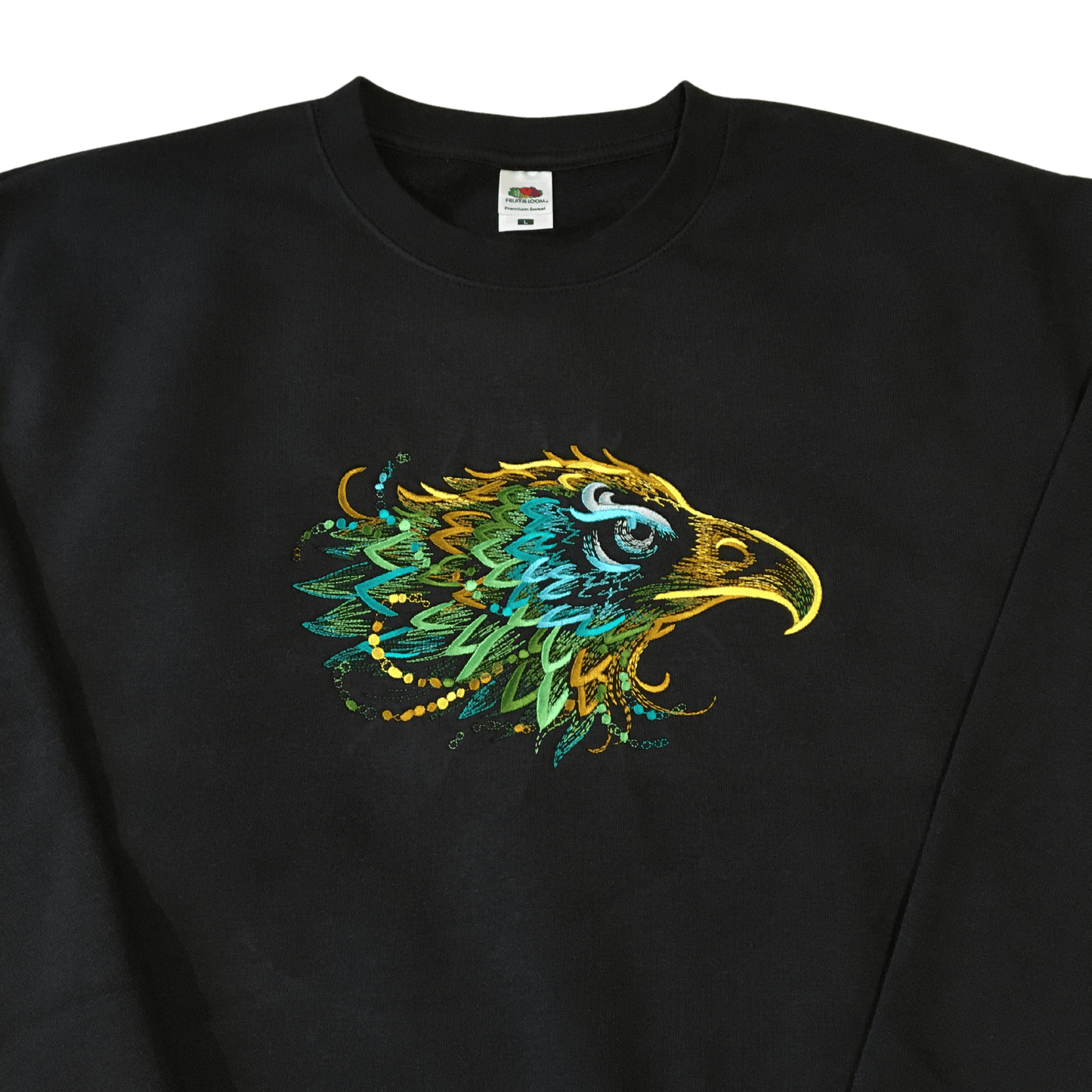 men fierce eagle black sweatshirt front middle