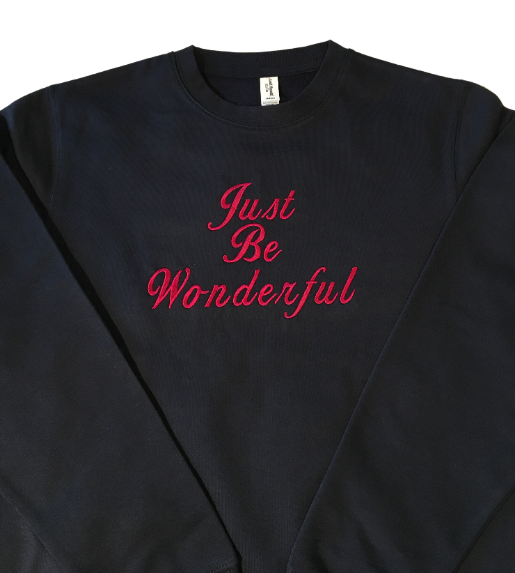women just be wonderful new french navy sweatshirt front middle