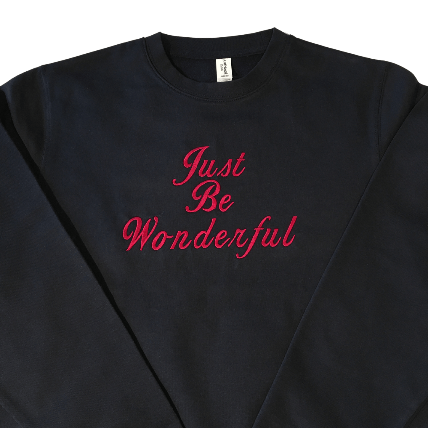 women just be wonderful new french navy sweatshirt front middle