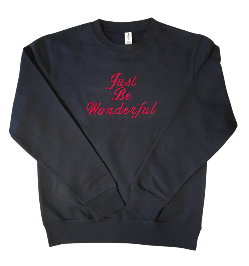 women just be wonderful new french navy sweatshirt front full