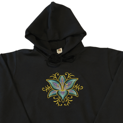 women lily black hoodie front middle