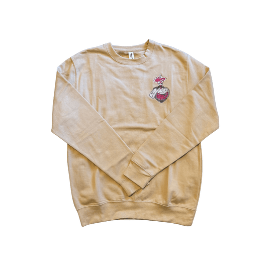 women love potion beige sweatshirt front ful