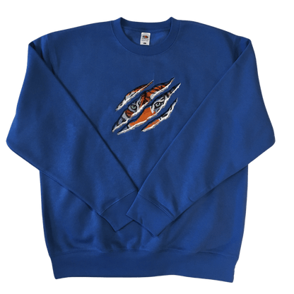 men magnificent tiger royal blue sweatshirt front ful