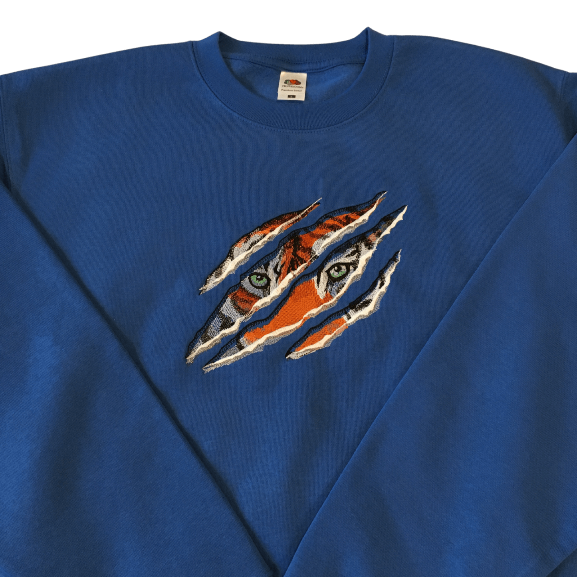 men magnificent tiger royal blue sweatshirt front middle