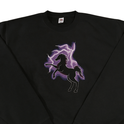 men majestic stallion black sweatshirt front middle