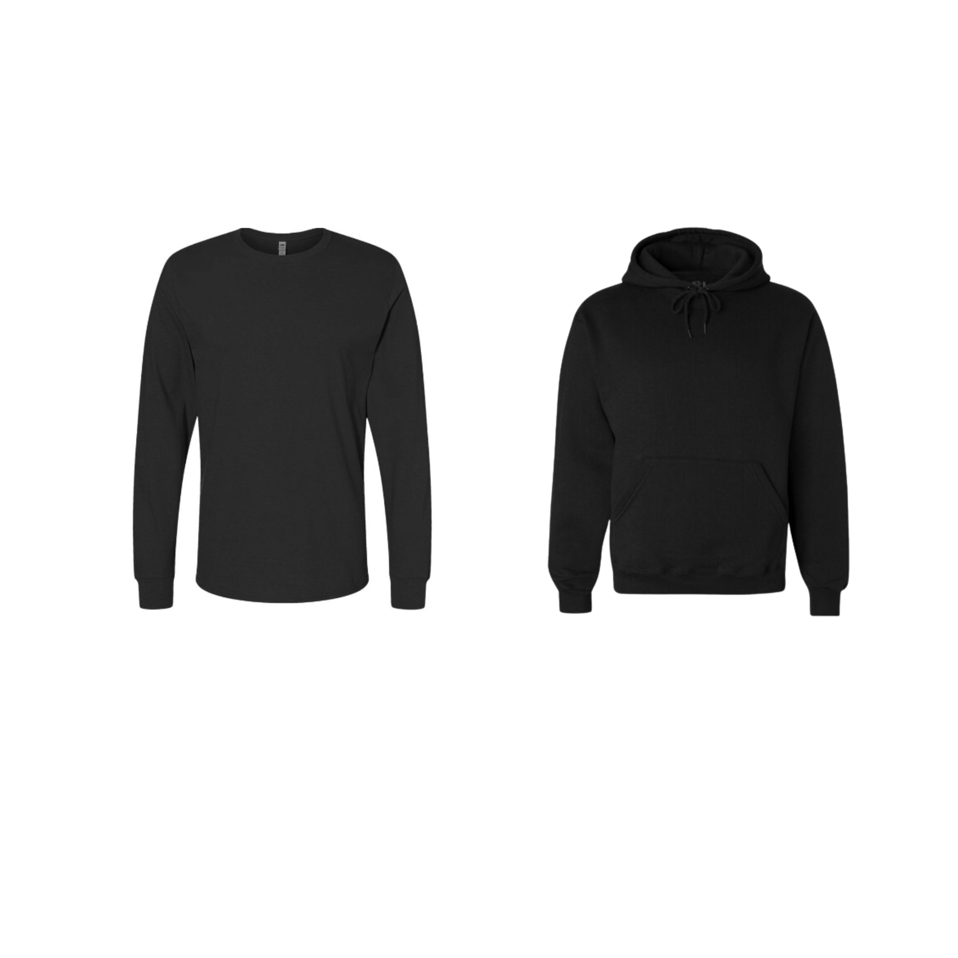 men sample hoodie and sweatshirt