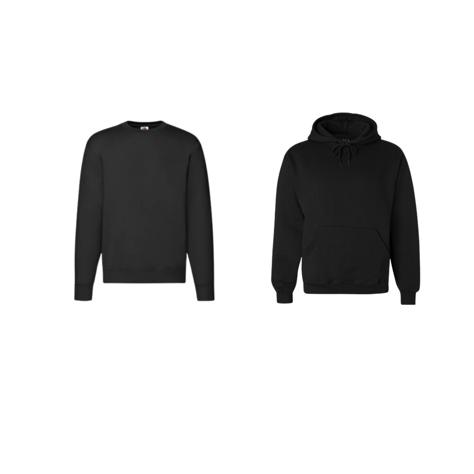 men sample hoodie and sweatshirt