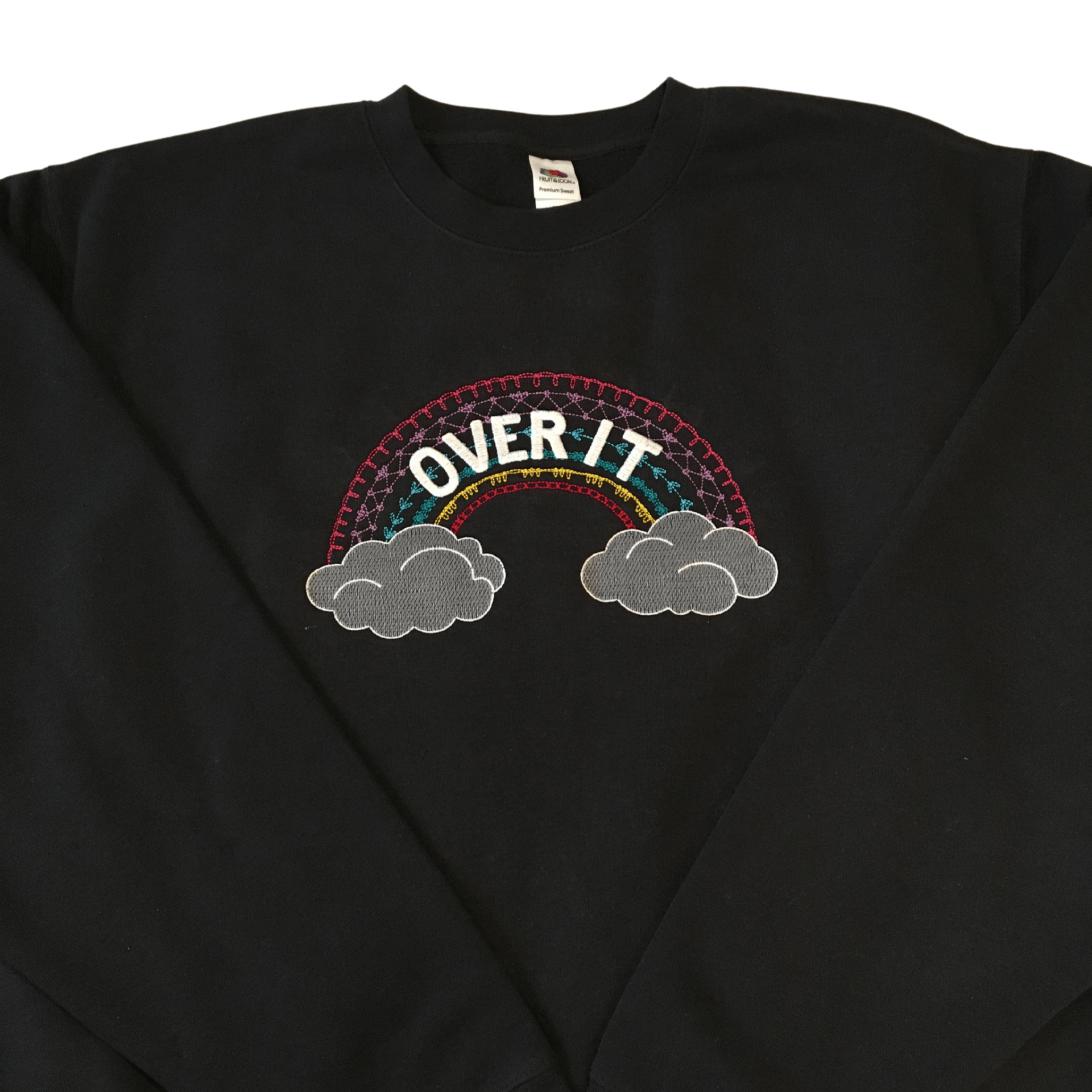 men over it black sweatshirt front middle