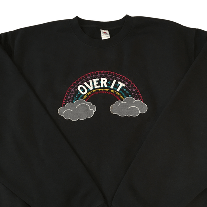 men over it black sweatshirt front middle