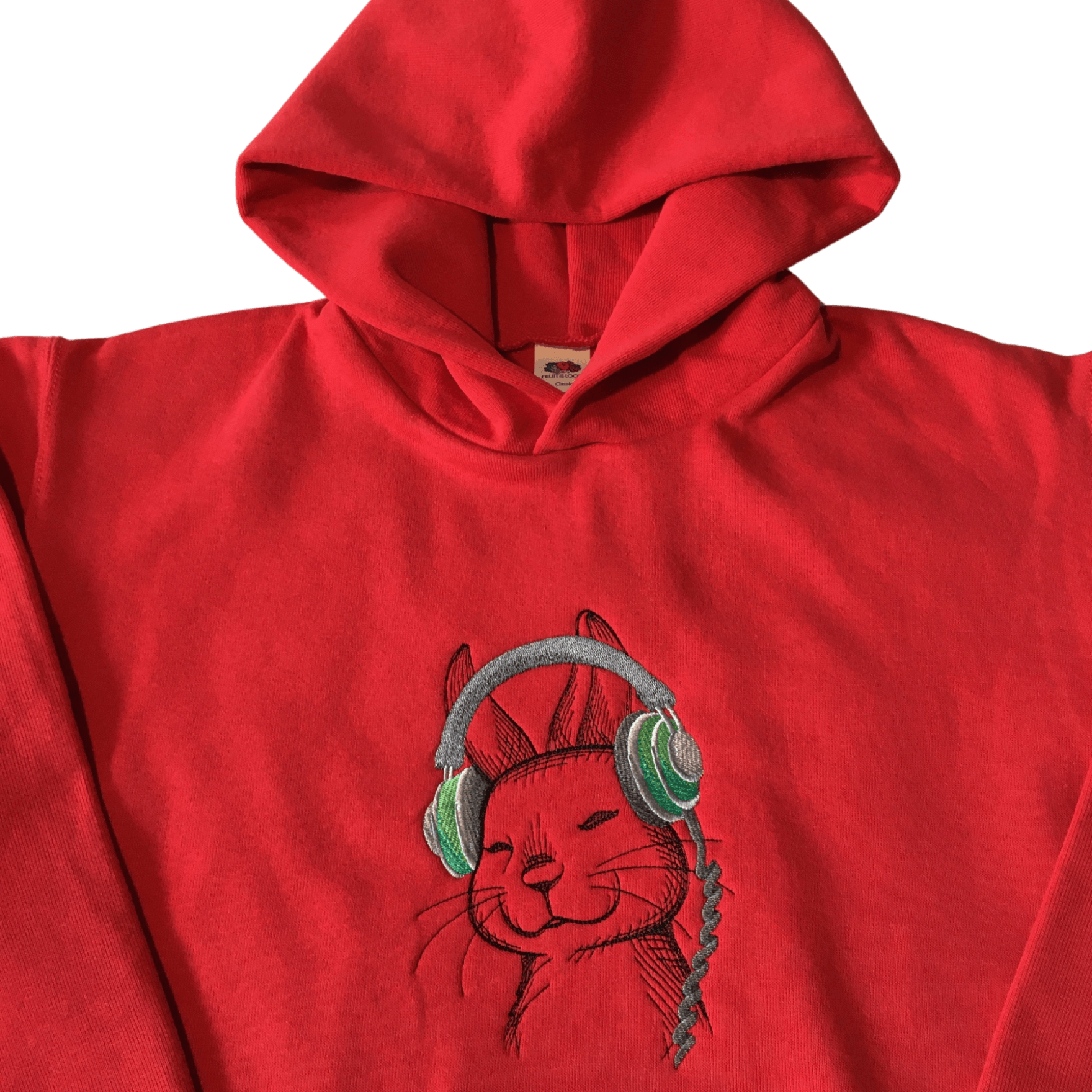 kids party bunny red hoodie front middle