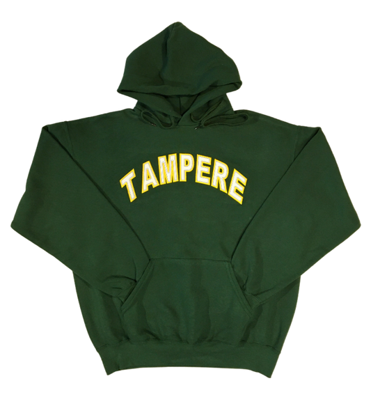 men tampere applique green hoodie front full
