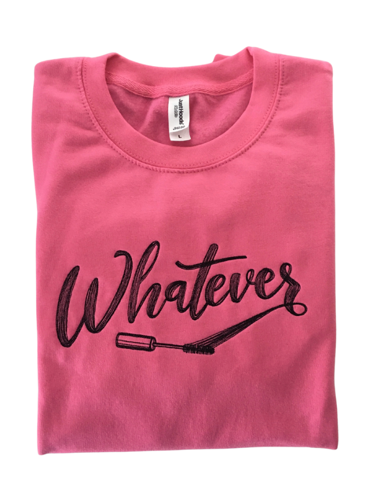 women whatever mascara candyfloss sweatshirt front closeup