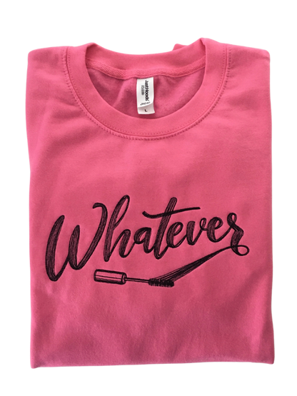 women whatever mascara candyfloss sweatshirt front closeup