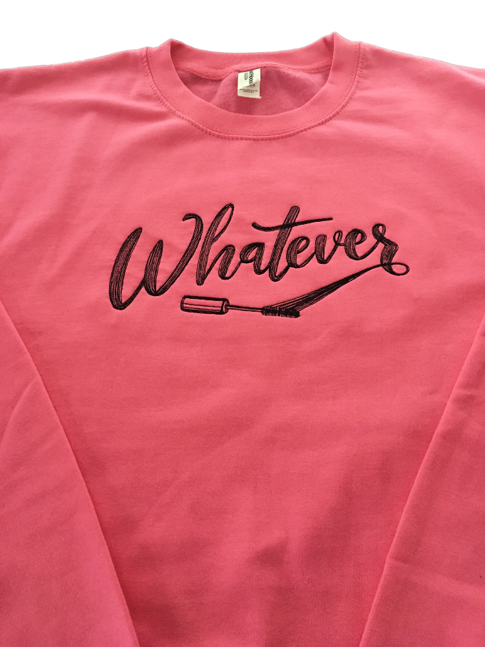 women whatever mascara candyfloss sweatshirt front middle